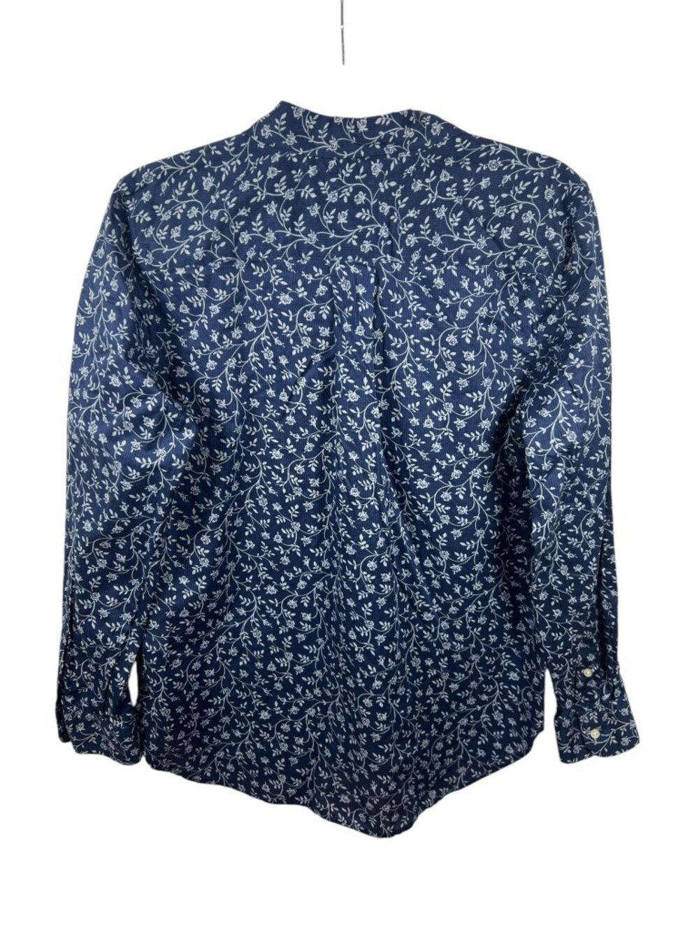 Lauren Ralph Lauren Top Womens Medium Button Down Shirt Lightweight Floral Work - Picture 2 of 8